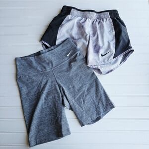 Nike 2pc Gray and Black Athletic Shorts Set Womens XS